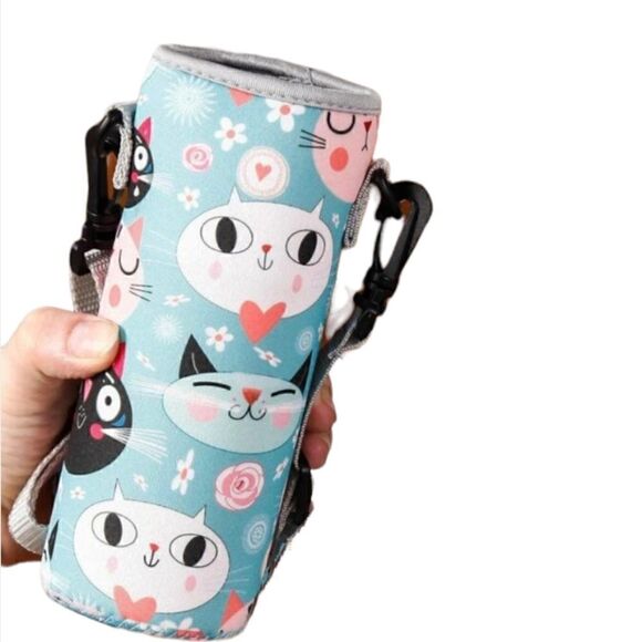 Kitty Cats Print Design Water Bottle Cover - Picture 1 of 6